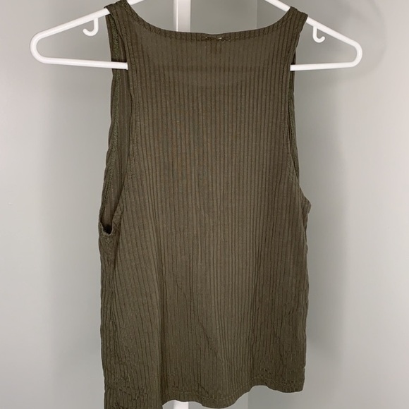 Urban Planet Green Ribbed Comfy Tank Top - Picture 2 of 5